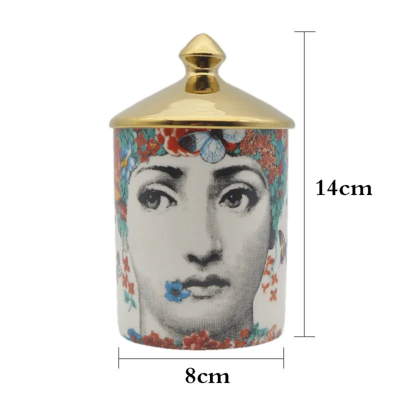 Face Candle Mug Holder Can Cotton Swab Storage - Bellarte Enchanté Face Candle Mug Holder Can Cotton Swab Storage